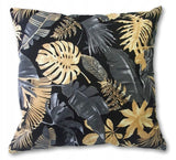 100% Cotton Black Pillowcase with Floral Pattern - Poszewka na Poduszkę Jasiek | IK-06