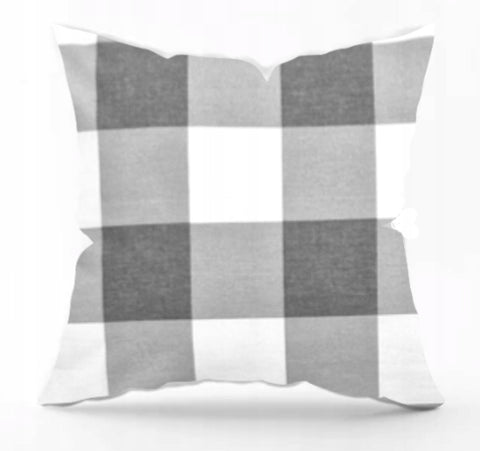 100% Cotton White Pillowcase with Checkered Pattern | IK-09