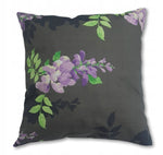 100% Cotton Dark Gray Pillowcase with Floral Pattern| IK-19