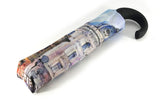 Small Compact Travel Umbrella with Watercolor Paint of Poland Architecture | CZW-PAR-M