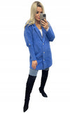 Classic Blue Alpaca Coat with Golden Buttons | SPR-02