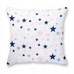 100% Cotton White Pillowcase with Multicolor Stars Pattern - Poszewka na Poduszkę Jasiek | BL-22