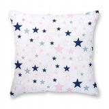 100% Cotton White Pillowcase with Multicolor Stars Pattern - Poszewka na Poduszkę Jasiek | BL-22