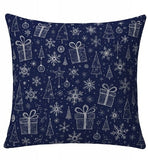 100% Cotton Blue Pillowcase with Christmas Pattern - Poszewka na Poduszkę Jasiek | SP-96