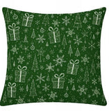 100% Cotton Green Pillowcase with Christmas Pattern - Poszewka na Poduszkę Jasiek | SP-99
