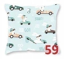 100% Cotton Light Blue Pillowcase with Cars Pattern - Poszewka na Poduszkę Jasiek | SP-59