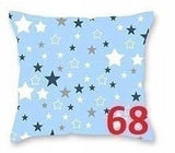 100% Cotton Blue Pillowcase with Stars Pattern - Poszewka na Poduszkę Jasiek | SP-68