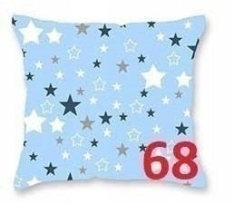 100% Cotton Blue Pillowcase with Stars Pattern - Poszewka na Poduszkę Jasiek | SP-68
