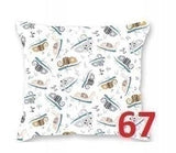 100% Cotton White Pillowcase with Chameleons Pattern - Poszewka na Poduszkę Jasiek | SP-67