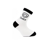 Kids' White Ankle Socks with Smile Print | CSG200-013-WS