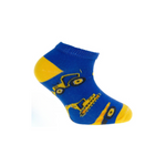 Boys' Navy Blue Ankle Socks with Cars Pattern  | CSB170-027-NB