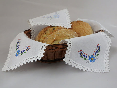 Bread Basket Serviette with Flower Print | EV/SDP/W/02