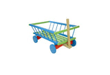 ECO Blue and Green Wooden Toy Wagon | GB-019