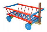 ECO Blue and Red Wooden Toy Wagon | GB-020