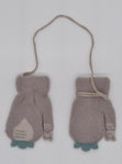 Gray Kids Veggie Winter Mittens with String | D253-G