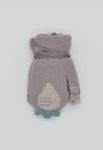 Gray Kids Veggie Winter Mittens with String | D253-G