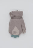 Gray Kids Veggie Winter Mittens with String | D253-G