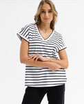 White Striped T-Shirt | BPC-06-BL