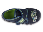 Befado Dark Blue Daycare Slippers / Sneakers with Car Pattern SPEEDY | 523P018