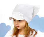 100% Muslin Cotton Summer Head Scarf with Visor ~ 2-8 years | 46/269