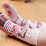 Steven Girl's Light Pink Socks with Baker Pattern | ART-014DO434
