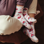 Steven White Girl's Socks with Muffin Pattern | ART-084XA001