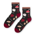 Steven Women's Graphite Crew Socks with Polish Highlander Pattern | ART-118KJ057