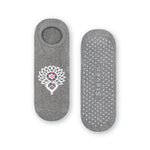 Steven Women's Gray Anti-Slip Socks with Folk Pattern | ART-132ZG026