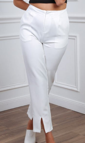 Italian-style Elegant White Pants | 2663-W