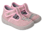 Befado Pink Daycare Slippers / Sneakers with Cat Patch - HONEY | 631P020