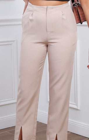 Italian-style Elegant Beige Pants | 2663-BE