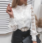 Elegant White Lace Shirt | BL-2325-WH