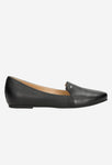 Wojas Black Leather Loafers with a Flat Sole | 4500350