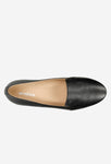 Wojas Black Leather Loafers with a Flat Sole | 4500350