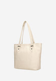 Wojas Beige Large Leather Tote Bag | 8024254