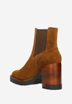 Wojas Brown Velour Leather Ankle Boots | 5515762