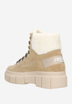 Wojas RELAKS Beige Insulated Leather Ankle Boots with Fur | R6400364