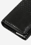 Wojas Black Leather Embossed Wallet with Wojas Logo | 9106461