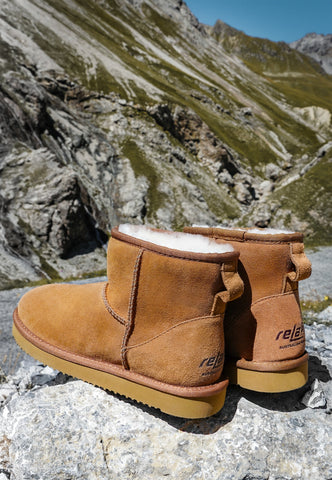 Wojas RELAKS Women's Beige Leather Insulated Snow Boots | R5500363