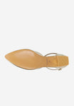 Wojas Golden Leather Heels with Single Strap | 3508658