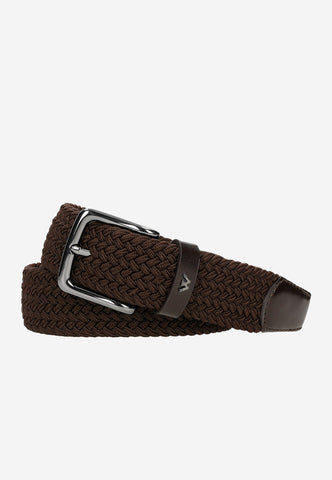 Wojas Brown Braided Leather Belt | 9300972