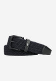 Wojas Dark Blue Braided Leather Belt | 9300976