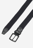 Wojas Dark Blue Braided Leather Belt | 9300976