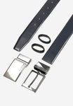 Wojas 2 in 1 Black & Navy Blue Leather Double Sided Belt Gift Set  | 9590156