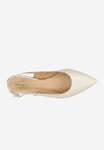 Wojas Beige Leather Flats with Silngle Strap | 44023-54