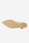 Wojas Beige Leather Flats with Silngle Strap | 44023-54