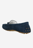 Wojas Dark Blue Velour Leather Loafers | 4621066