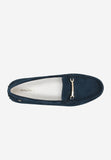 Wojas Dark Blue Velour Leather Loafers | 4621066