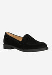 Wojas Black Velour Leather Loafers | 4622261
