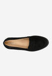 Wojas Black Velour Leather Loafers | 4622261